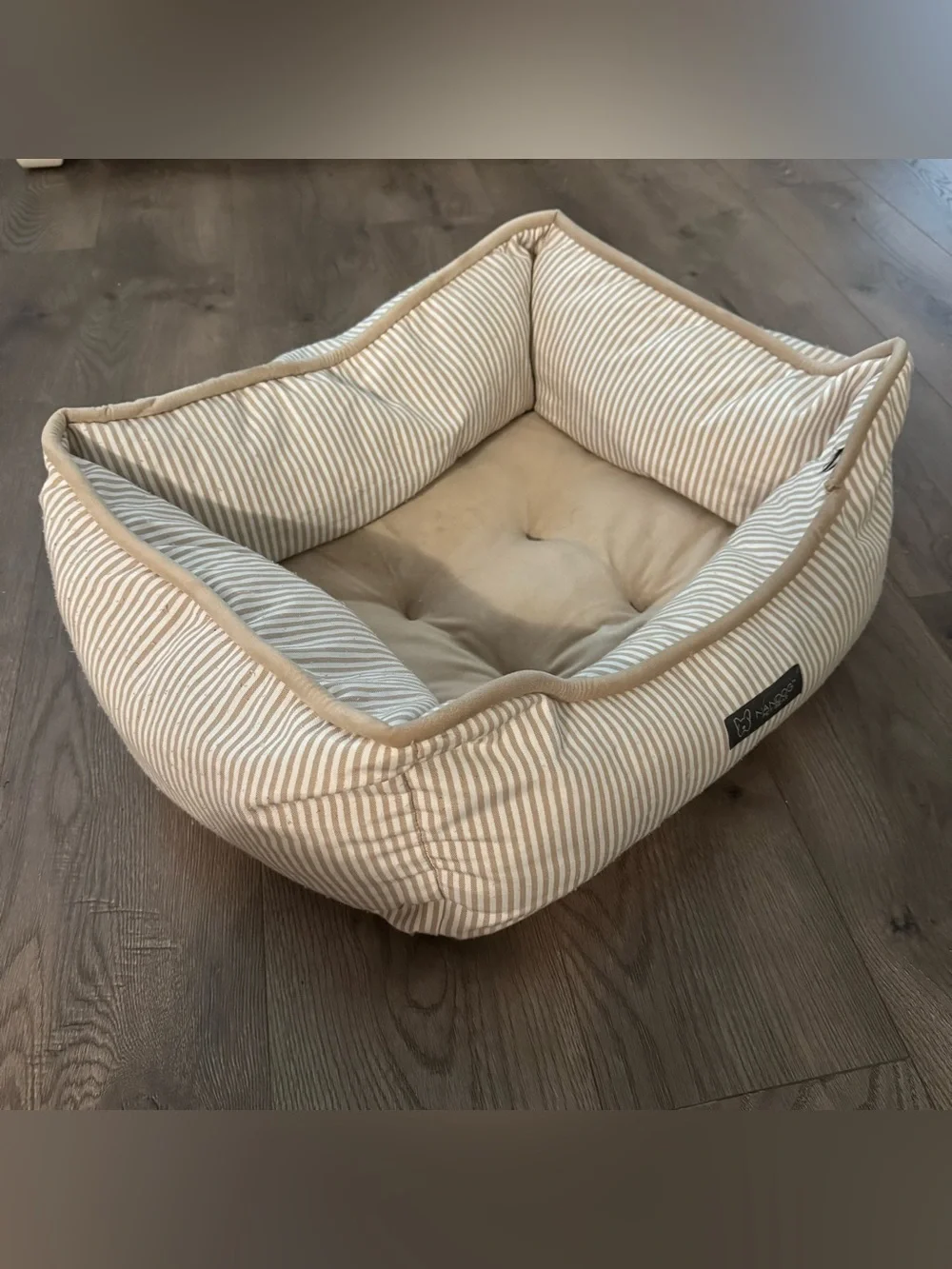 Two Dog Beds – Wicker Boutique Bed + Nandog Plush Bed – Set of